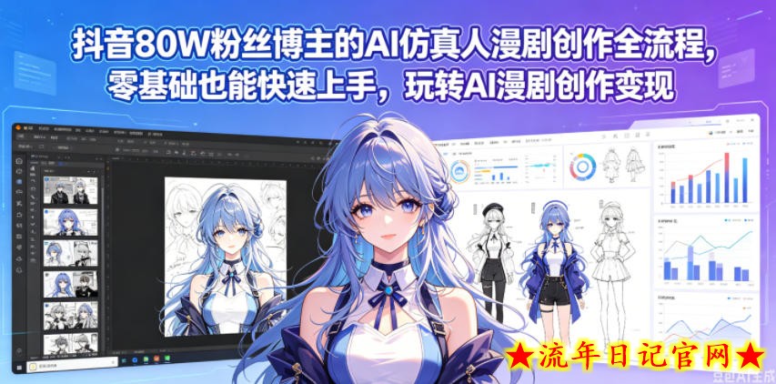 抖音80W粉丝博主的AI仿真人漫剧创作全流程,零基础也能快速上手,玩转AI漫剧创作变现插图 抖音80W粉丝博主的AI仿真人漫剧创作全流程,零基础也能快速上手,玩转AI漫剧创作变现