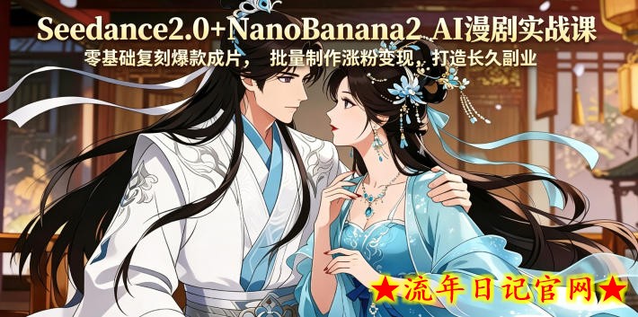 Seedance2.0+NanoBanana2 AI漫剧实战课,零基础复刻爆款成片涨粉变现,打造长久副业收益插图 Seedance2.0+NanoBanana2 AI漫剧实战课,零基础复刻爆款成片涨粉变现,打造长久副业收益