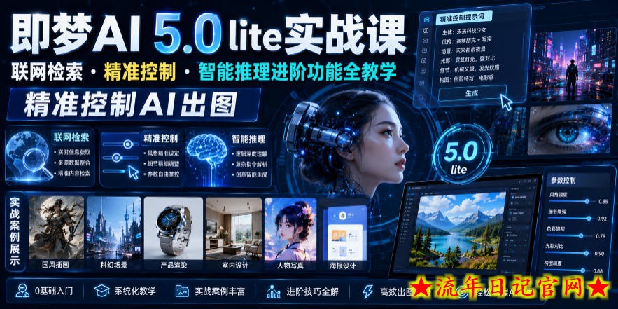 即梦AI 5.0 lite实战课,联网检索・精准控制・智能推理进阶功能全教学,精准控制AI出图插图 即梦AI 5.0 lite实战课,联网检索・精准控制・智能推理进阶功能全教学,精准控制AI出图