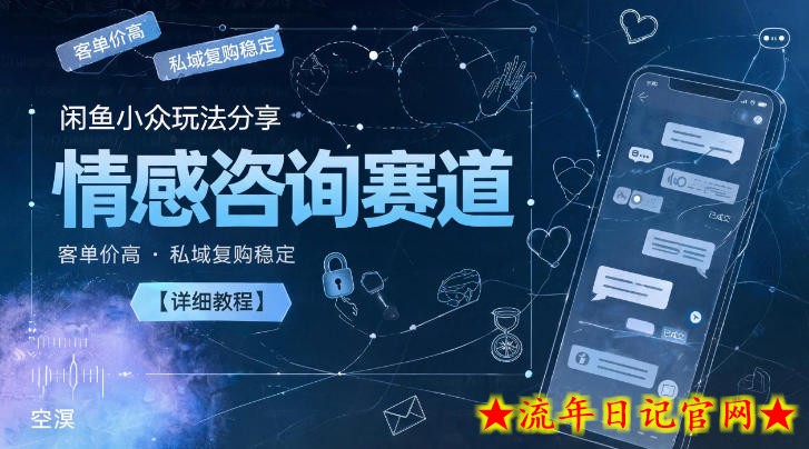 闲鱼小众玩法分享,情感咨询赛道,客单价高,私域复购稳定【详细教程】插图 闲鱼小众玩法分享,情感咨询赛道,客单价高,私域复购稳定【详细教程】