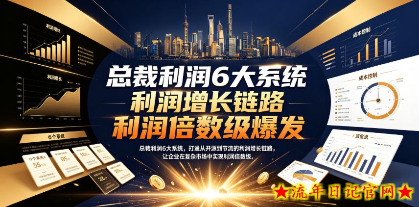 总裁利润6大系统,打通从开源到节流的利润增长链路,让企业在复杂市场中实现利润倍数级爆发插图 总裁利润6大系统,打通从开源到节流的利润增长链路,让企业在复杂市场中实现利润倍数级爆发