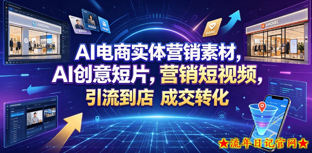 AI电商实体营销素材,AI创意短片,高效打造营销短视频,轻松引流到店,稳定提升门店客流与成交转化插图 AI电商实体营销素材,AI创意短片,高效打造营销短视频,轻松引流到店,稳定提升门店客流与成交转化