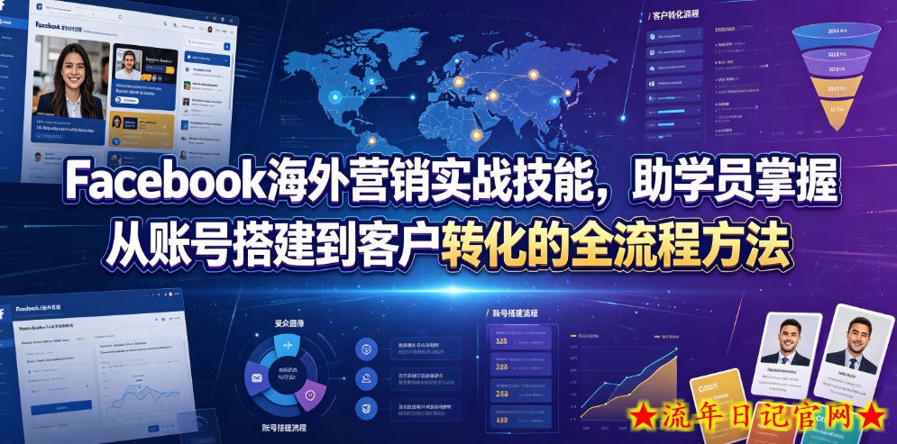 Facebook海外营销实战技能,助学员掌握从账号搭建到客户转化的全流程方法插图 Facebook海外营销实战技能,助学员掌握从账号搭建到客户转化的全流程方法