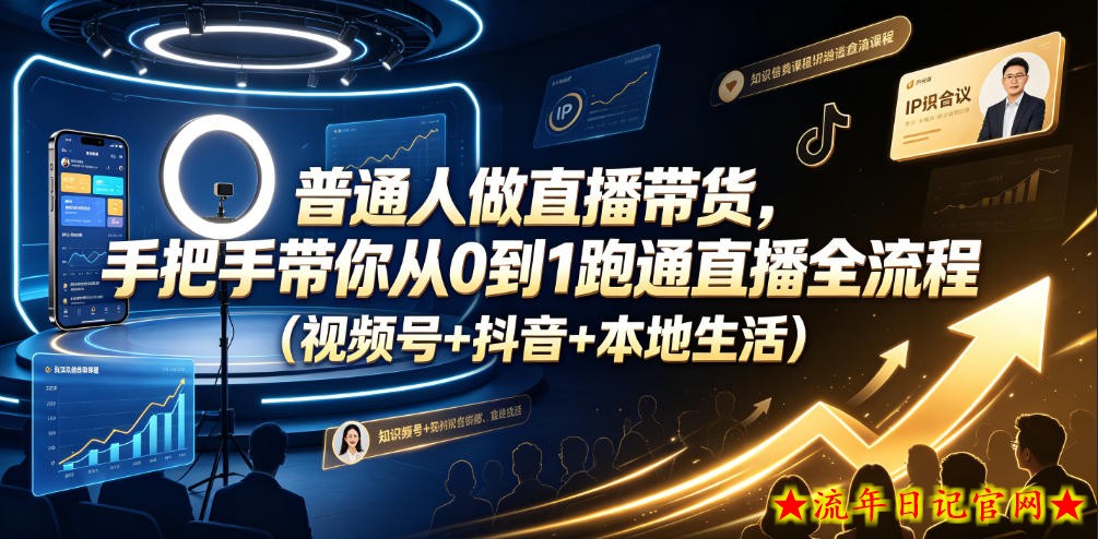 普通人做直播带货,手把手带你从0到1跑通直播全流程(视频号+抖音+本地生活)插图 普通人做直播带货,手把手带你从0到1跑通直播全流程(视频号+抖音+本地生活)