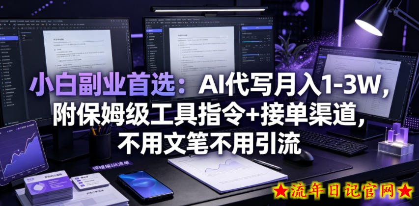 小白副业首选:AI代写月入1-3W,附保姆级工具指令+接单渠道,不用文笔不用引流【揭秘】插图 小白副业首选:AI代写月入1-3W,附保姆级工具指令+接单渠道,不用文笔不用引流【揭秘】