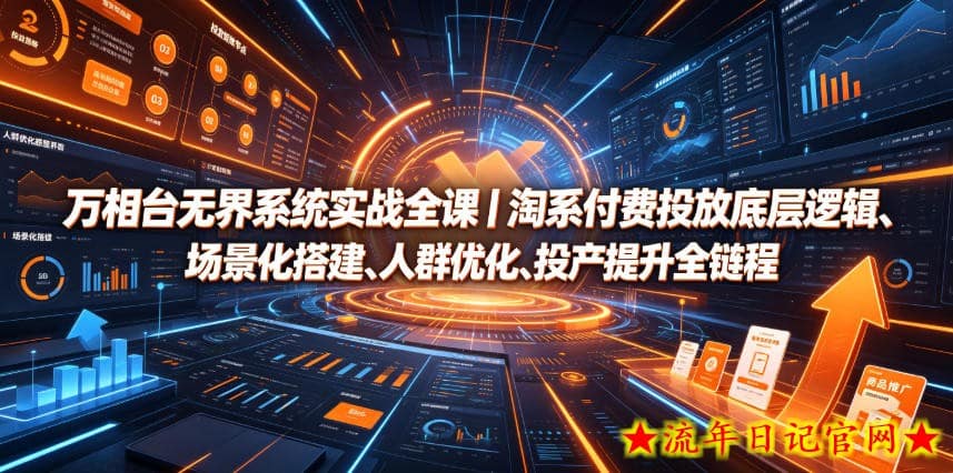 万相台无界系统实战全课|淘系付费投放底层逻辑、场景化搭建、人群优化、投产提升全链路运营教程插图 万相台无界系统实战全课|淘系付费投放底层逻辑、场景化搭建、人群优化、投产提升全链路运营教程