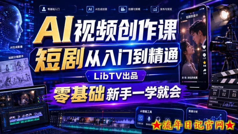 AI视频创作课,短剧从入门到精通,LibTV出品,零基础新手一学就会插图 AI视频创作课,短剧从入门到精通,LibTV出品,零基础新手一学就会