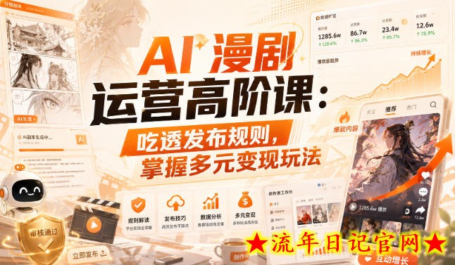 AI漫剧运营高阶课:吃透发布规则,掌握多元变现玩法插图 AI漫剧运营高阶课:吃透发布规则,掌握多元变现玩法
