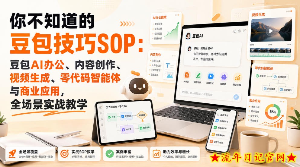 你不知道的豆包技巧SOP:豆包AI办公、内容创作、视频生成、零代码智能体与商业应用,全场景实战教学插图 你不知道的豆包技巧SOP:豆包AI办公、内容创作、视频生成、零代码智能体与商业应用,全场景实战教学