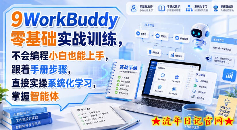 WorkBuddy零基础实战训练,不会编程小白也能上手,跟着手册步骤,直接实操系统化学习,掌握智能体插图 WorkBuddy零基础实战训练,不会编程小白也能上手,跟着手册步骤,直接实操系统化学习,掌握智能体