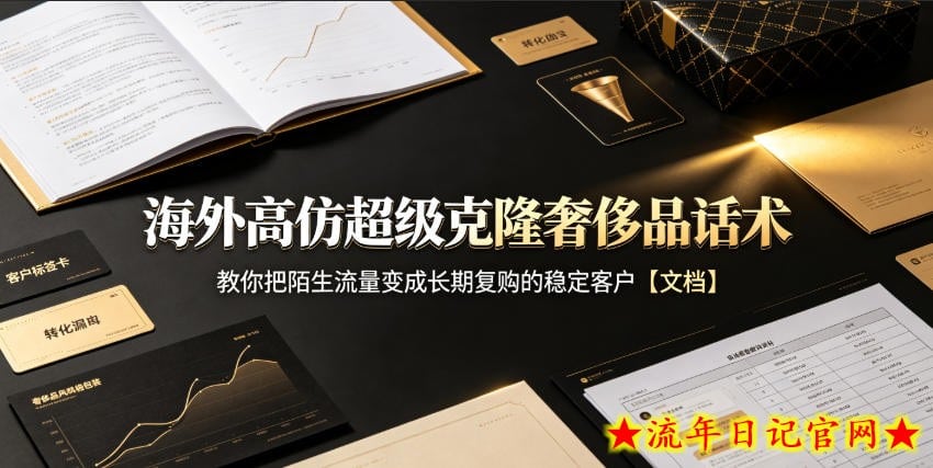 海外高仿超级克隆奢侈品话术,教你把陌生流量变成长期复购的稳定客户【文档】插图 海外高仿超级克隆奢侈品话术,教你把陌生流量变成长期复购的稳定客户【文档】