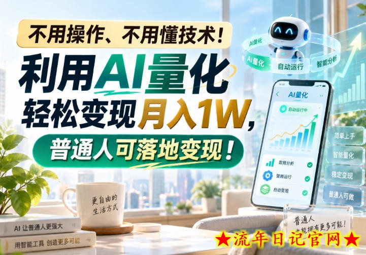 不用操作、不用懂技术!利用AI量化轻松变现月入1W,普通人可落地变现!【揭秘】插图 不用操作、不用懂技术!利用AI量化轻松变现月入1W,普通人可落地变现!【揭秘】