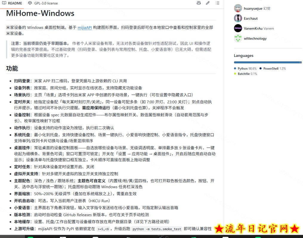 Windows电脑也能管全屋?这下真省心,米家生态桌面控制端来了,Github最新开源,MiHome-Windows插图(1) Windows电脑也能管全屋?这下真省心,米家生态桌面控制端来了,Github最新开源,MiHome-Windows