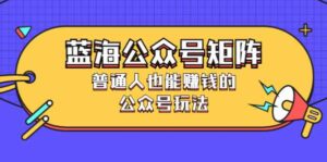 蓝海公众号矩阵:普通人也能赚钱的公众号玩法,月入过N万-流年日记