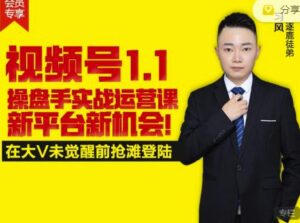 逐鹿视频号1.1操盘手实战运营课新平台新机会,打造私域流量阵地!-流年日记