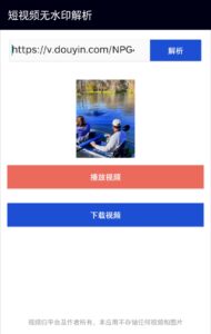 抖音短视频一键解析工具-流年日记