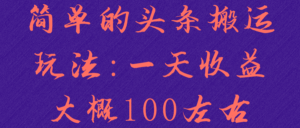 简单的头条搬运玩法:一天收益大概100左右【视频教程】-流年日记