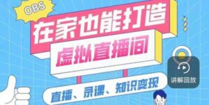 一个软件在家轻松打造虚拟直播间(视频教程+素材包+工具包)-流年日记
