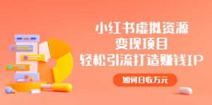 小红书虚拟资源变现项目,轻松引流打造赚钱IP,如何日收万元-流年日记