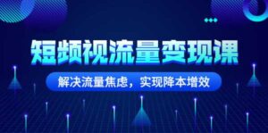 短频视流量变现课:解决流量焦虑,实现降本增效-流年日记