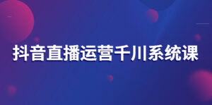 抖音直播运营千川系统课:直播运营规划、起号、主播培养、千川投放等-流年日记