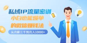 私域IP流量密训:小白也能爆单的微信赚钱法,从月薪三千到月入10000+-流年日记