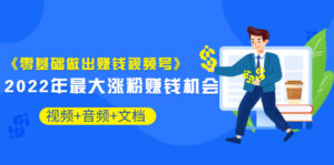 《零基础做出赚钱视频号》2022年最大涨粉赚钱机会(视频+音频+图文)价值199-流年日记