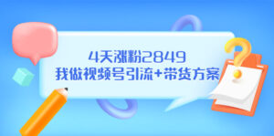某公众号付费文章《4天涨粉2849,我做视频号引流+带货方案》-流年日记