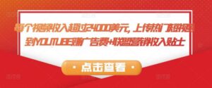 每个视频收入超过24000美元,上传热门短视频到YOUTUBE赚广告费+联盟营销收入-流年日记