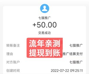 七喵影视今日提现到账,七猫影视怎么推广?怎么赚钱?挂机机器人怎么使用?-流年日记