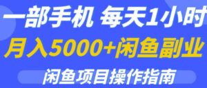 一部手机,每天1小时,月入5000+的闲鱼副业项目操作指南-流年日记