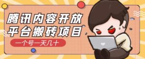 腾讯内容开放平台搬砖项目,一个号一天几十【详细玩法教程】-流年日记