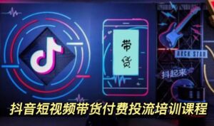 外面卖1980元抖音短视频带货付费投流培训课程【9节视频课程】-流年日记