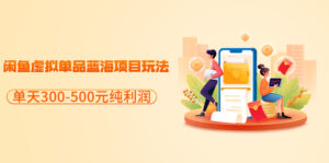 分享闲鱼虚拟单品蓝海项目玩法,单天300-500元纯利润很容易-流年日记