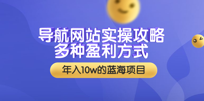 导航网站实操攻略，多种盈利方式，年入10w的蓝海项目（附搭建教学+源码）-流年日记