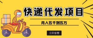 快递代发风口项目，号称月入五千到五万【详细视频教程+代发渠道免费开户】-流年日记