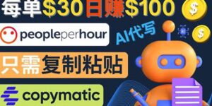 利用AI文章写作工具每单30美元，日赚100美元，只需复制粘贴-流年日记