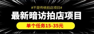 【信息差项目】最新暗访拍店项目，单个任务15-35元（不是传统拍店项目）-流年日记