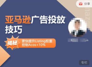 2023亚马逊广告投放技巧-详解流量底层原理+广告漏斗逻辑,更快提升Listing权重,控制Acos 10%-流年日记