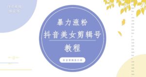 2023抖音快手暴力涨粉美女混剪视频教程,百分百过原创图片教程!附带违规申诉方法-流年日记