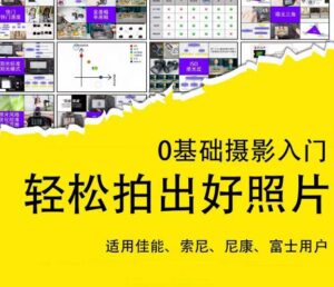 0基础摄影入门,2023轻松拍出好照片(适用佳能、索尼、尼康、富士用户)视频教程-流年日记