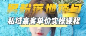 【男粉落地项目】零基础玩转男粉短视频转私域日产500+,2023某付费男粉高客单价副业实操教程-流年日记