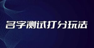 2023最新抖音爆火的名字测试打分无人直播项目风口蓝海，轻松日收几百+【打分脚本+详细教程】-流年日记
