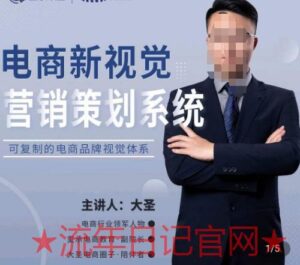2023大圣·电商新视觉营销策划系统,可复制的电商品牌视觉识别系统视频教程-流年日记