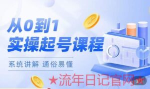 2023莫小可·直播从0-1快速起号,提升直播间话术逻辑,掌握各种起号玩法,快速了解流量核心课程-流年日记