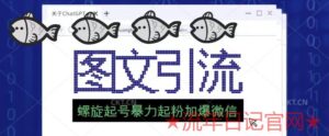 2023年价值1980的图文引流创业粉螺旋起好技术暴力起粉加爆微信操作教程-流年日记