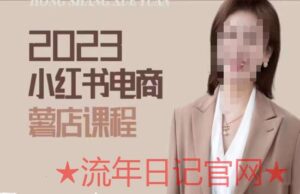 2023小红书电商课，新手小白从0~1玩转小红书薯店电商视频教程-流年日记