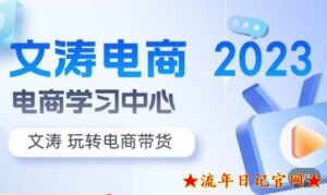 2023文涛电商·7天零基础自然流起号,快速掌握店铺运营的核心玩法,突破自然展现量,玩转直播带货-流年日记