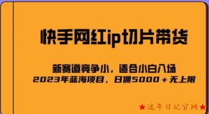 2023爆火的快手网红IP切片,号称日佣5000+的蓝海项目,二驴的独家授权适合小白-流年日记