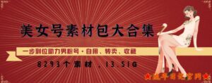 2023美女号素材包大合集,8000多个素材,一步到位助力男粉号!-流年日记